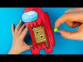 Drawing AMONG US Cardboard mini Maze Game ❤️ Hamster DIY