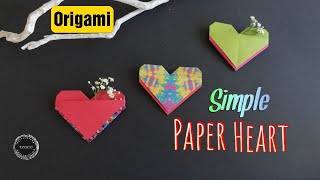 EASY TO MAKE ORIGAMI HEART || VALENTINE'S DAY CRAFTS || PAPER CRAFTS FOR KIDS || ORIGAMI SERIES