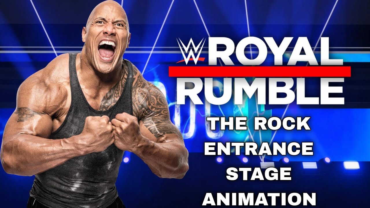 WWE ROYAL RUMBLE 2024: THE ROCK ENTRANCE STAGE ANIMATION: by WWE STAGE 2024