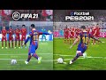 FIFA 21 vs PES 2021 | Free Kicks Comparison