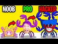 NOOB vs PRO vs HACKER In KING OF CRABS!? (ALL LEVELS!)