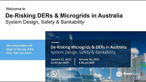 De-Risking Microgrids & DERs in Australia: System Design, Safety & Bankability
