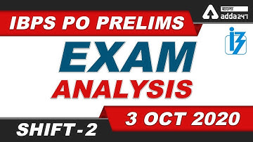 IBPS PO Prelims (3 Oct 2020, Shift 2) Exam Analysis & Asked Questions Review