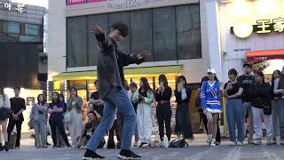 240514 kpop cover dance team ONE OF - Deja Vu (ATEEZ) Sinchon busking