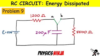 RC Circuits - Problem 9 - Energy dissipated during discharge