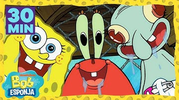 ¡Los momentos de bebés más adorables durante 30 min! | Bob Esponja en Español