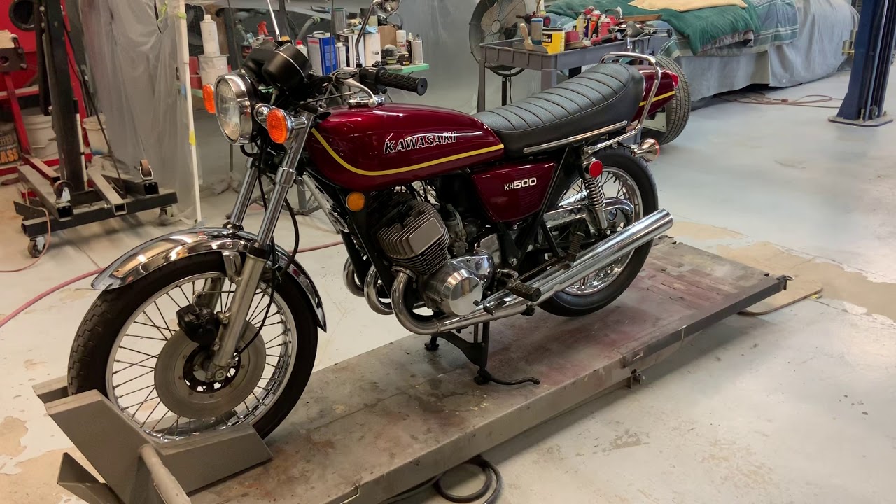 ekko Ovenstående ved godt Stunning 1976 Kawasaki KH500 Triple 2-Stroke for sale - YouTube