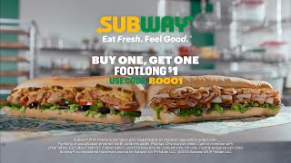 Double up on footlongs for just $1 more.