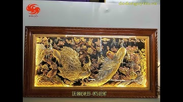 Tranh đồng Ngọc đường phú quý dát vàng tinh xảo - LH 0975.433.987