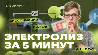 ЭЛЕКТРОЛИЗ за 5 МИНУТ | Химия ЕГЭ