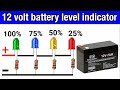 How to make 12 volt battery level indicator