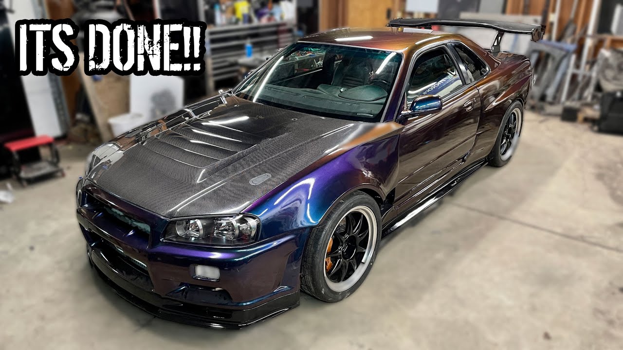 Final Assembly On The Body Swapped R34 GT-R - YouTube
