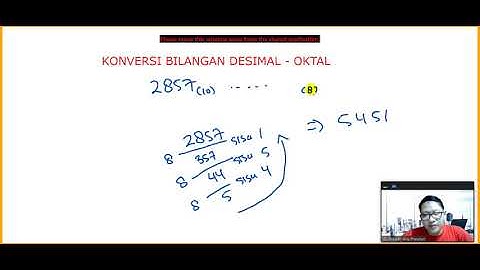 Konversi Desimal Ke Oktal