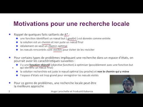 Intelligence Artificielle [3.1] : Recherche locale - motivation