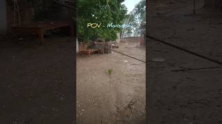 Heavy rain 🌧️ with ice stones in village #shorts #villagelife #rain #storm