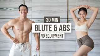 30 MIN GLUTE & ABS I no equipment, no repeats, with cool down