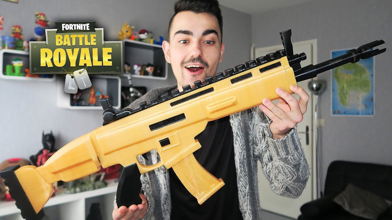 la scar legendaire de fortnite taille reelle imprimee en 3d - fichier stl fortnite