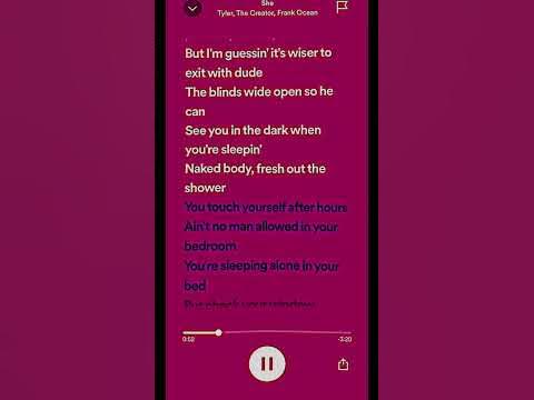 She - Tyler, The Creator feat. Frank Ocean: Spotify lyrics - YouTube