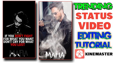 How to make boys attitude Whatsapp status video editing in kinemaster / trending status editing 2021