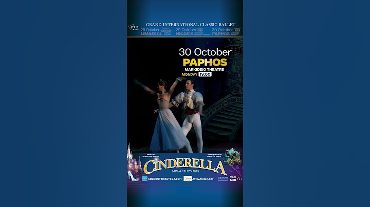“Cinderella” fairy tale ballet for adults and children October 28, 29 and 30 in Cyprus