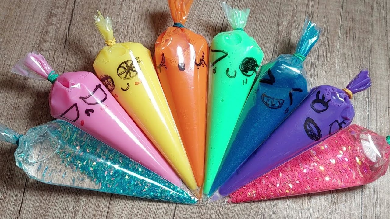 slime slaim mix with glitter slime smoothie most Satisfying video ...