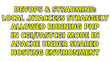 Local .htaccess strangely allowed running PHP in CGI/FastCGI mode in Apache under shared hosting...