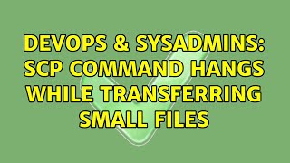 Famous DevOps & SysAdmins: SCP command hangs while transferring small files Profile