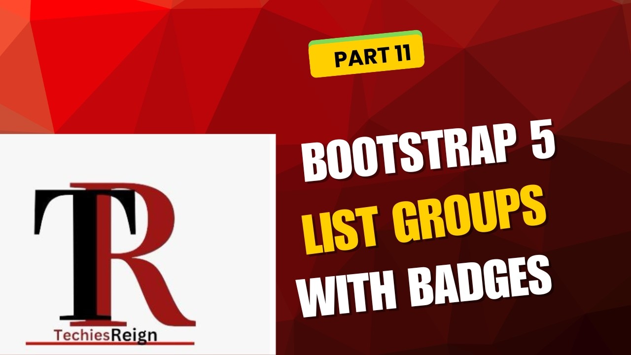 Bootstrap 5 List Groups with Badges - YouTube
