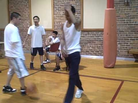 Basketball pickup game: Marvin(st.james) vs Simon(...