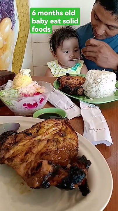 watch 6mos. baby kumain ng kanin. #cutebaby #baby