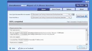 How to use DataNumen Office Repair