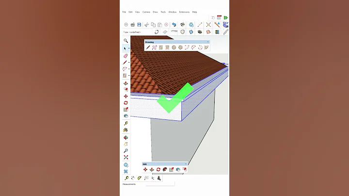 The roof edge details #drawing #sketchup #nicetower #architecture #exteriordesign #roofedge #shorts