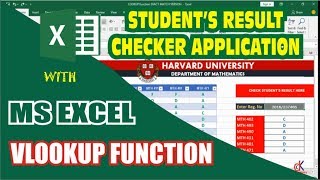 Student's Result Checker Application with MS Excel VLOOKUP Function