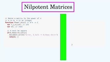 Nilpotent Matrices