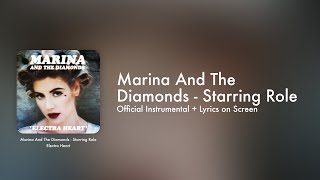 Marina - Starring Role (Official Instrumental + Lyrics on Screen / Karaoke)