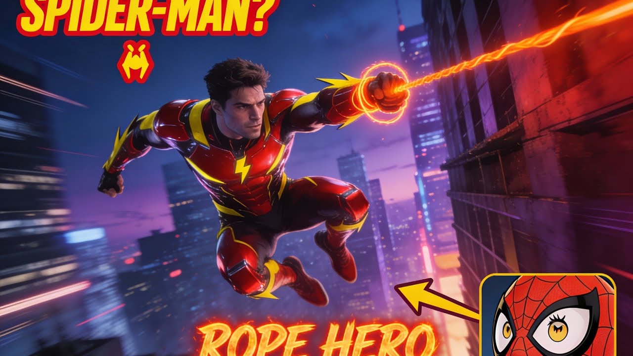 🔥 Rope Hero Gameplay | Ye Spider-Man Nahi Hai 😱 | Open World Action
