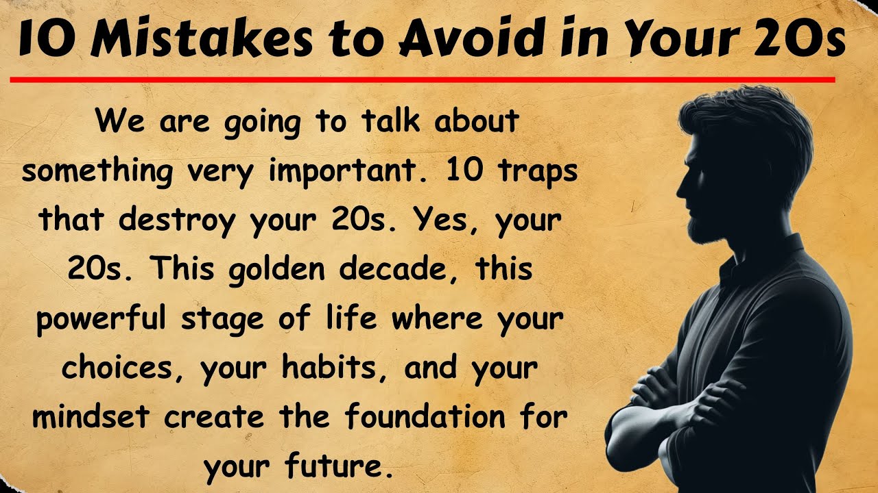 10 Mistakes to Avoid IN Your 20s || Graded Reader || English Listening ...