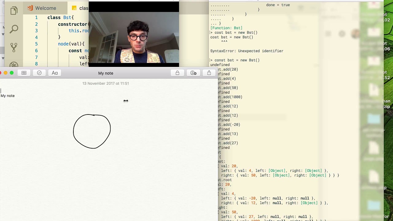 Algorithms and REPL, Javascript, Node, and Binary Search Trees (BST