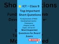 Class 9 ICT Unit 4 Most Important Short Questions for Exam 2026