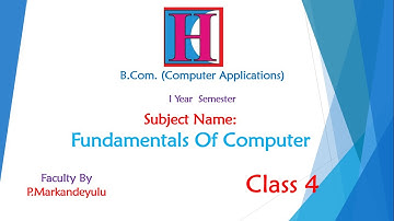 Fundamentals Of Computer - Class 4( Classification Or Types Of Computer)