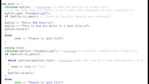 File IO in C++ (Text Files)
