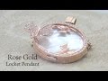 Costume jewellery rose gold locket pendant by absolute jewellery