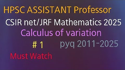 HPSC ASSISTANT Professor || CSIR NET/JRF 2025 Mathematics || c.o.v pyq 2011-2025 with short trick ||