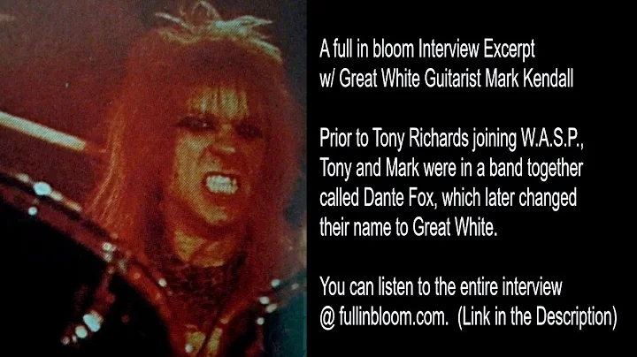 Great White's Mark Kendall Talks Tony Richards of ...