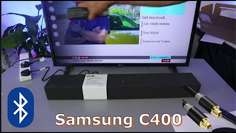 Samsung C-400 Soundbar Overview and Connection Guide: Bluetooth and Optical