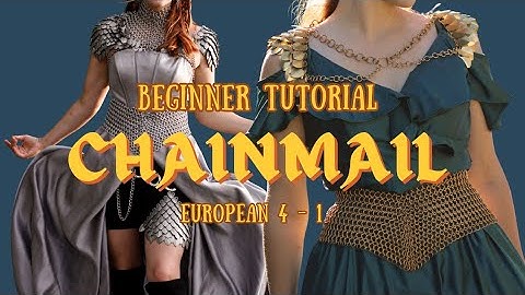 EASY CHAINMAIL TUTORIAL ⛓️ European 4 in 1 weave 🗡️ beginner chainmaille project