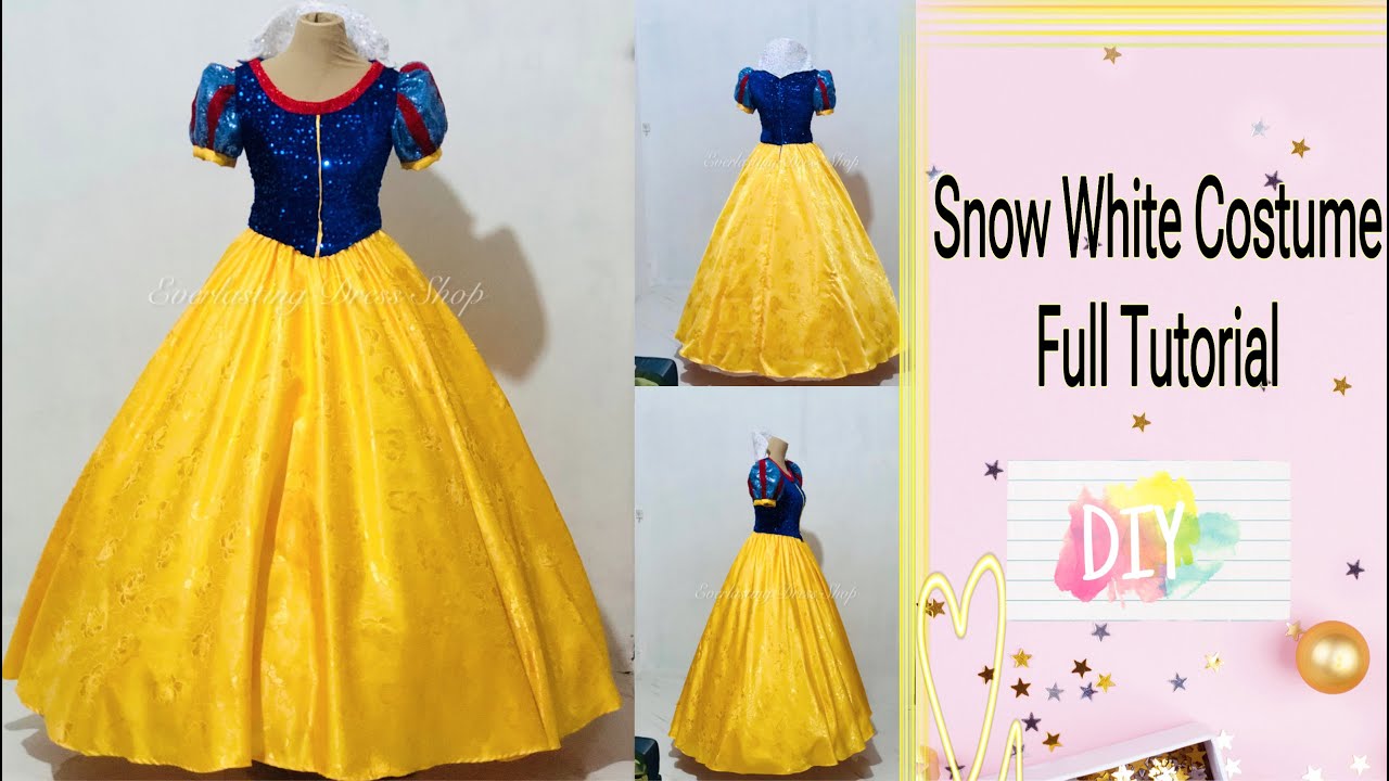 Snow white costume | Disney Princess Snow White | how to make a simple snow white costume Snow white costume | Disney Princess Snow White | how to make a simple snow white costume