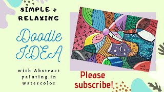 Simple and Relaxing Doodle IDEA with abstract painting in watercolor screenshot 5