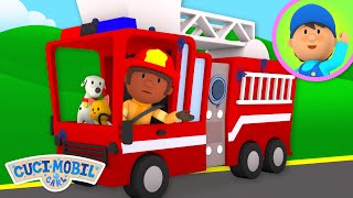Truk Pemadam Kebakaran Fiona | Cuci Mobil Carl | Kartun Untuk Anak-Anak