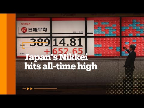 Japan's Nikkei 225 hits new high after topping 1989 peak